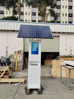 22inch Floor Stand Outdoor Photovoltaic Digital Signage Display Totem Solar-Powered Parking Payment Kiosk