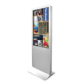 43 Inch Digital Advertising Kiosk , Interactive Lcd Panel Wifi Network Support